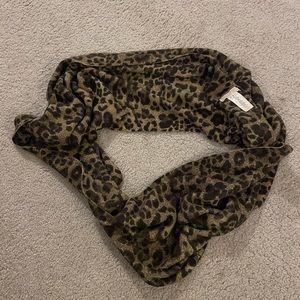 Michael Kors leopard print over sized infinity scarf